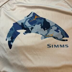 Simms Long Sleeve Tech Tee Artist Series Trout Camo Graphic M